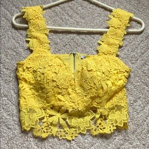 Yellow Floral Tank Top